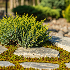 Low maintenance rock garden 
